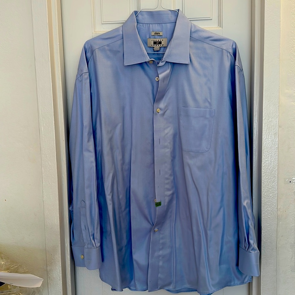 Joseph Abboud regular cuff dress shirt 18.5 34/35 100% Egyptian Cotton